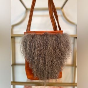 WHOA PONY Genuine Leather Handbag with Real Pony Hair